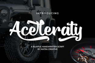 Aceleraty: A Handwritten Brush Font for Creative Makers