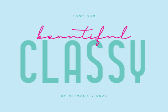 Classy Beautiful Duo: Elegant Script Font for Design Projects