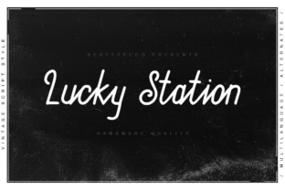 Lucky Station Font: A Handwritten Script for Creative Branding