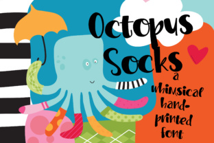 PN Octopus Socks Font Adds Whimsy to Branding
